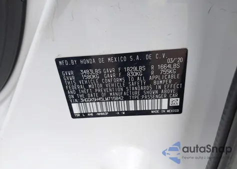 2020 Honda Fit Lx из США, поврежденный, VIN 3HGGK5H45LM715842